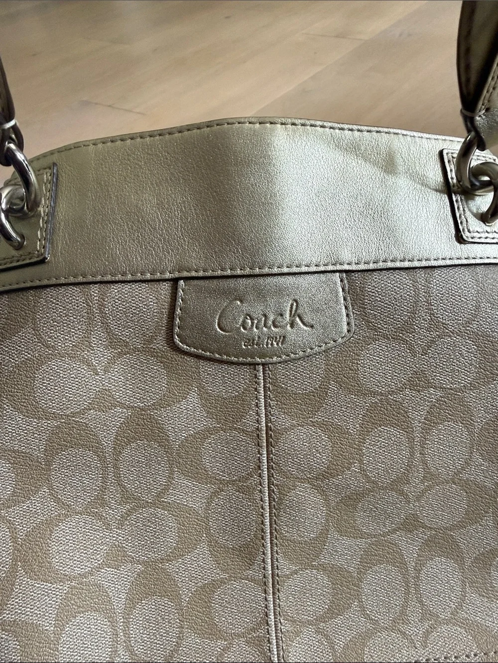 Coach Signature Canvas bag and wallet